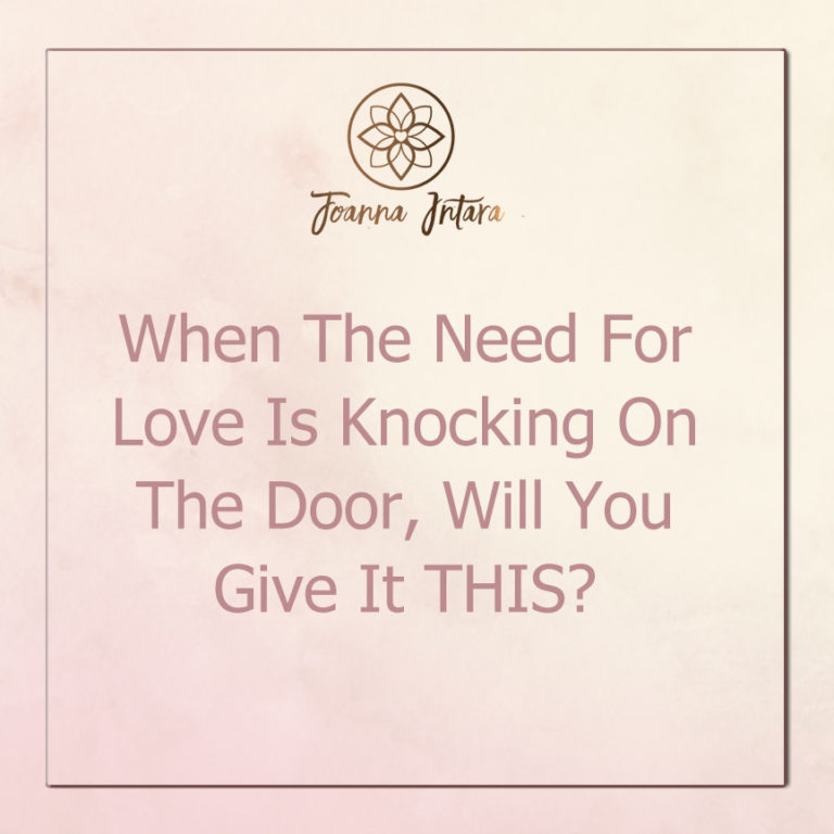 When The Need For Love Is Knocking On The Door, Will You Give It THIS?